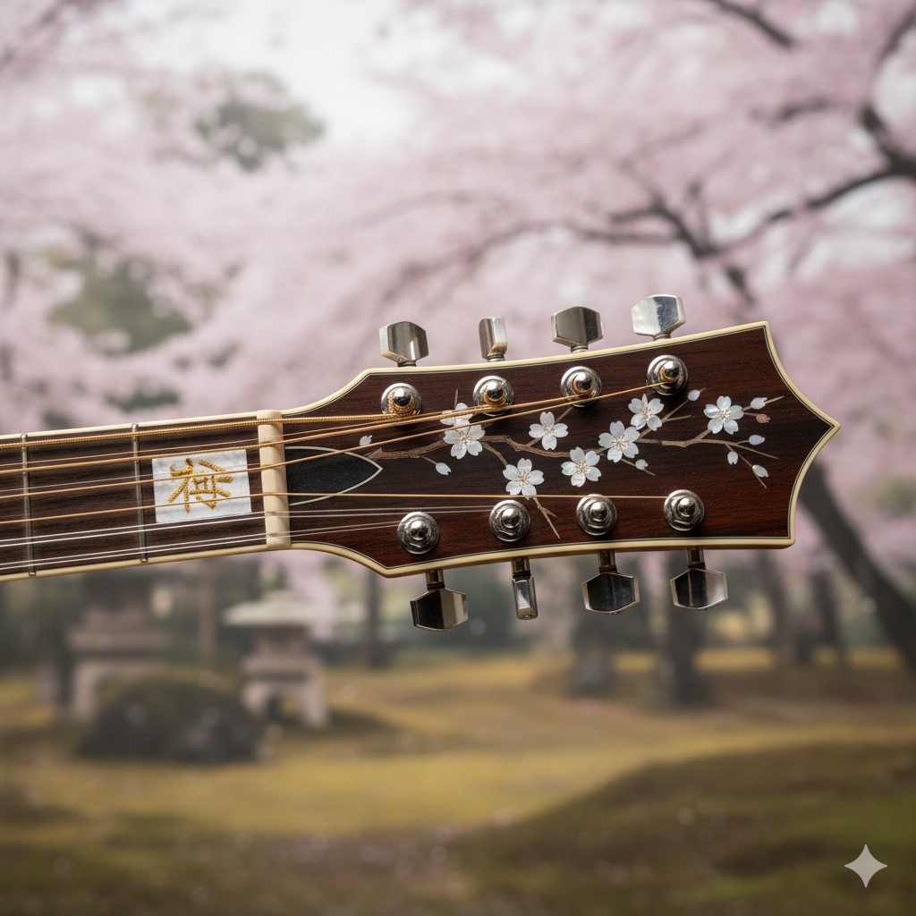 12弦ギターの特徴的なヘッドストック