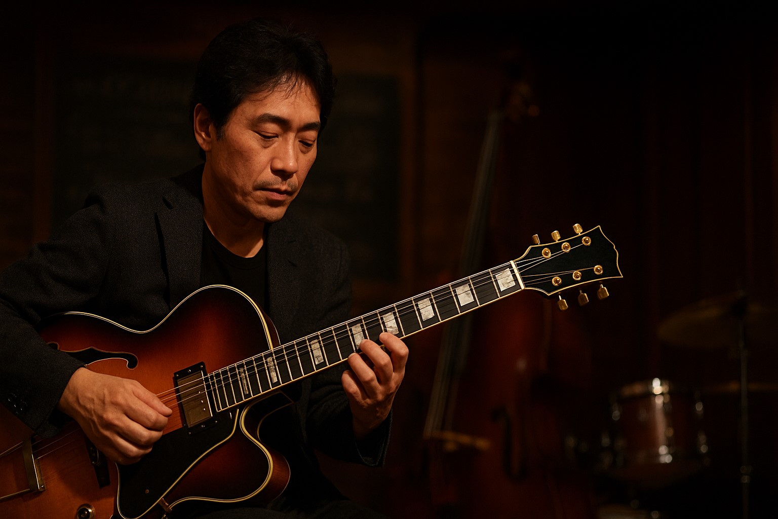 ジャズギターの演奏風景