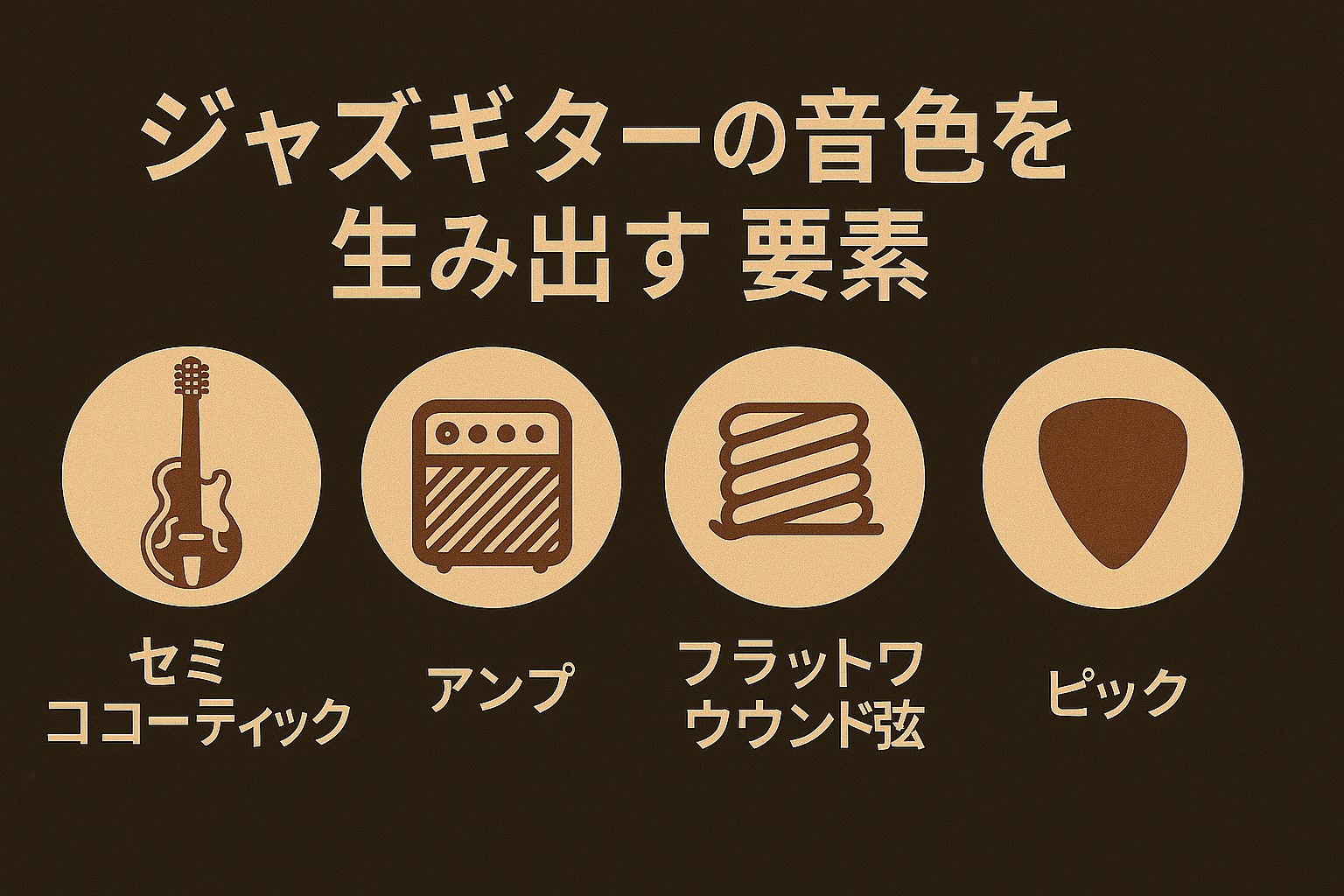 ジャズギターの音色を生み出す要素